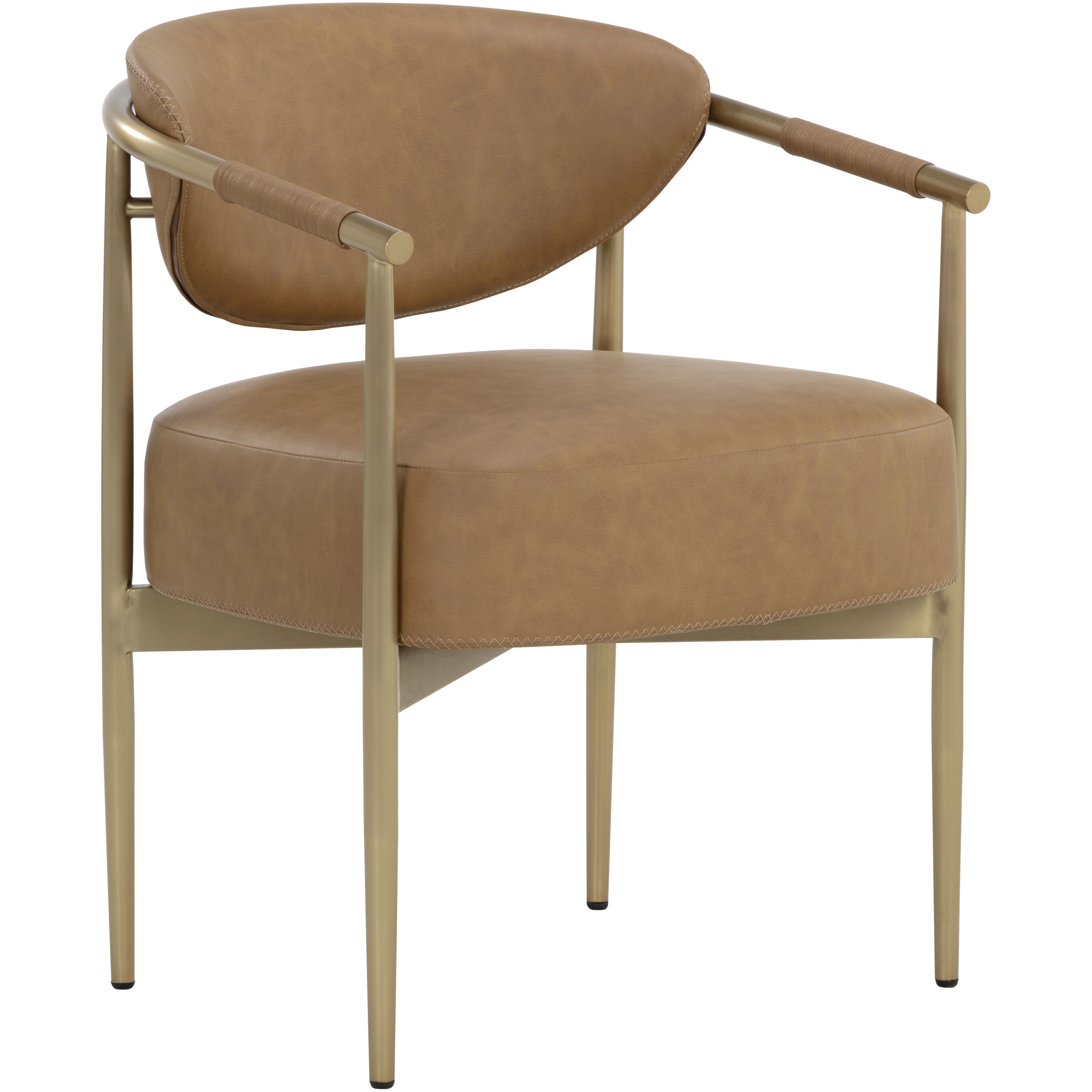 Heloise Milliken Cognac Dining Armchair
